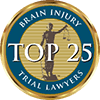 Top 25 Brain Injury Trial Lawyers badge